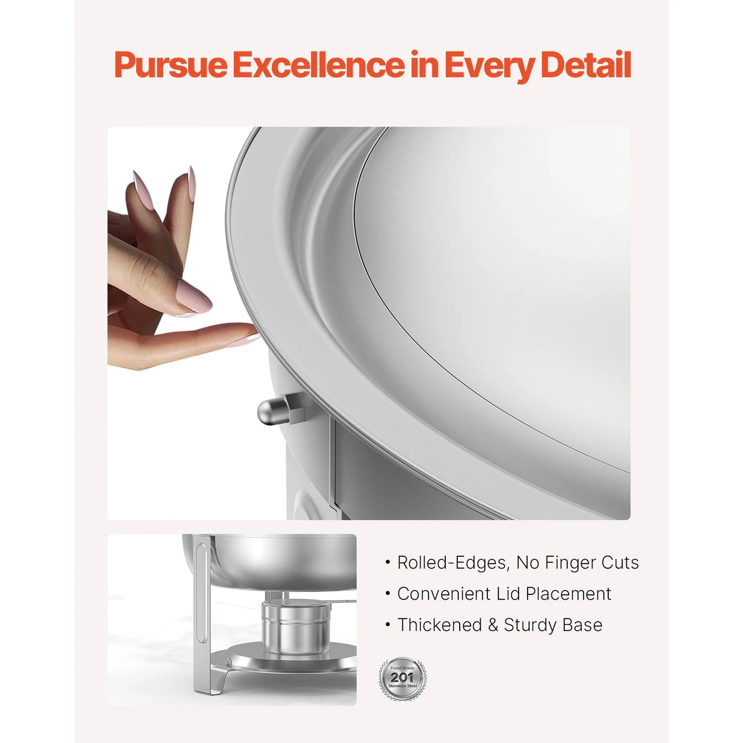 SucceBuy Chafing Dish Buffet Set Stainless Steel Chafer With Pans