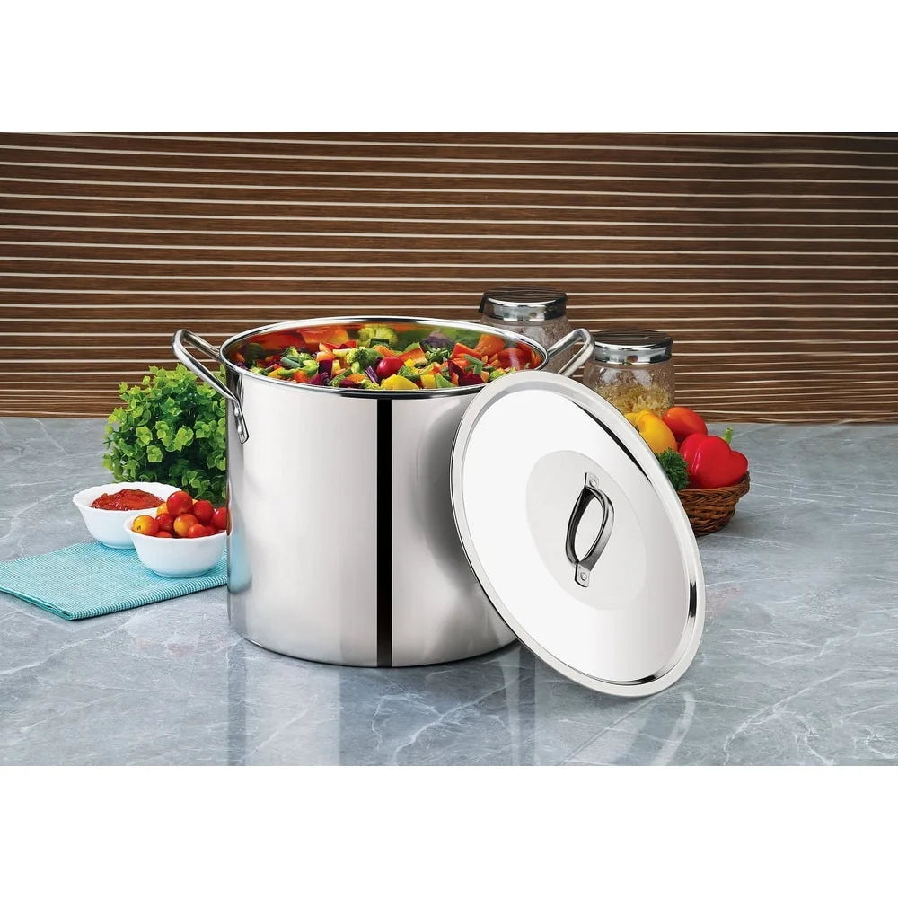 Stainless Steel Stock Pot Heavy Duty With Stay Cool Handles
