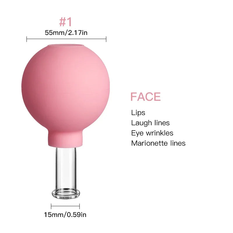 MOKARLE Rubber Cupping Face Massager Eye Vacuum Cups Anti Wrinkle Tool