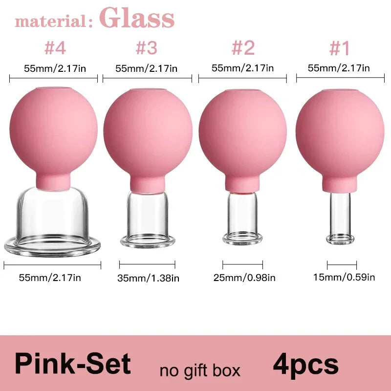 MOKARLE Rubber Cupping Face Massager Eye Vacuum Cups Anti Wrinkle Tool