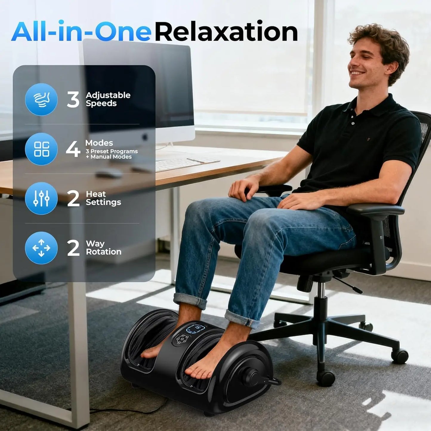 Shiatsu Foot Massager Calf Massage Machine With Airbag Heated Infrared