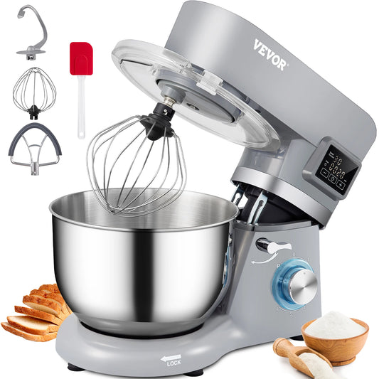 VEVOR Stand Mixer 6 Speed Dough Mixer With LCD Control