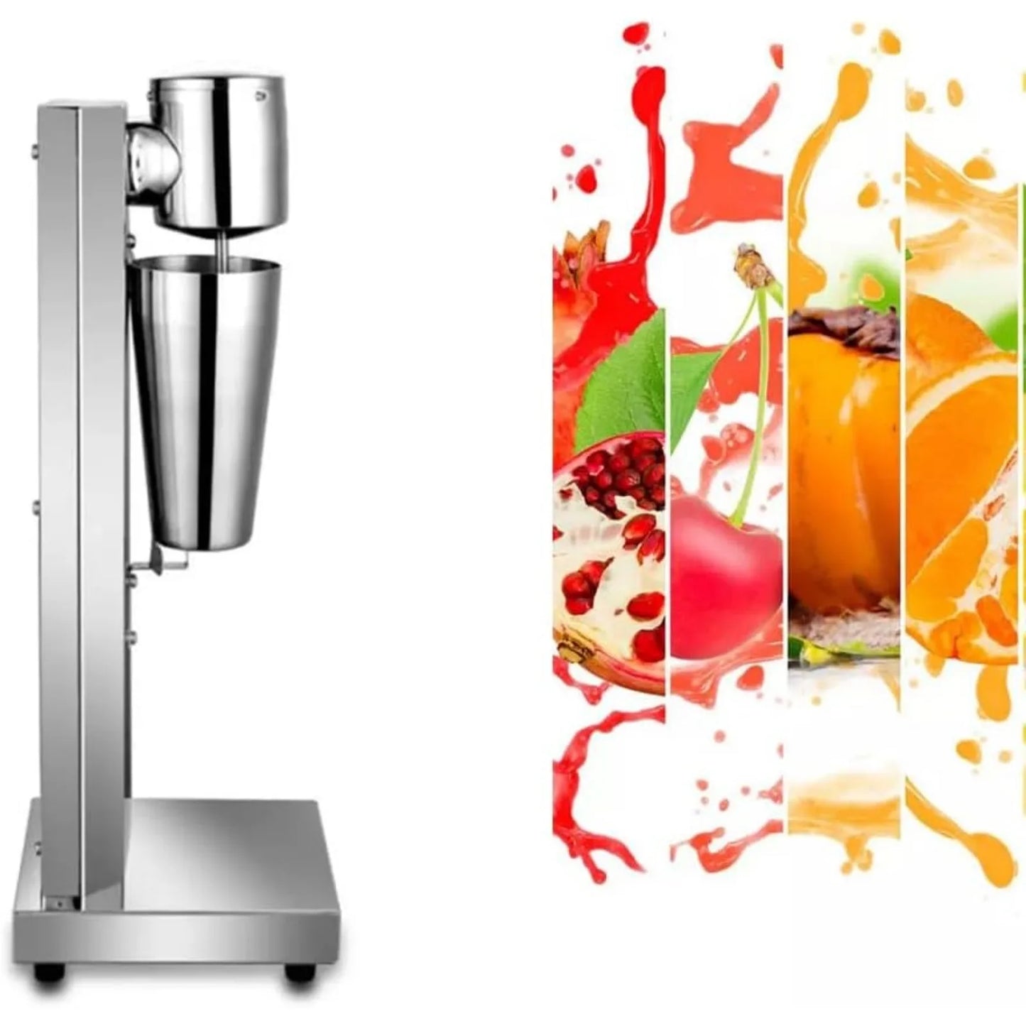 Bymaocar Electric Milkshake Maker Machine Stainless Steel Blender 110V