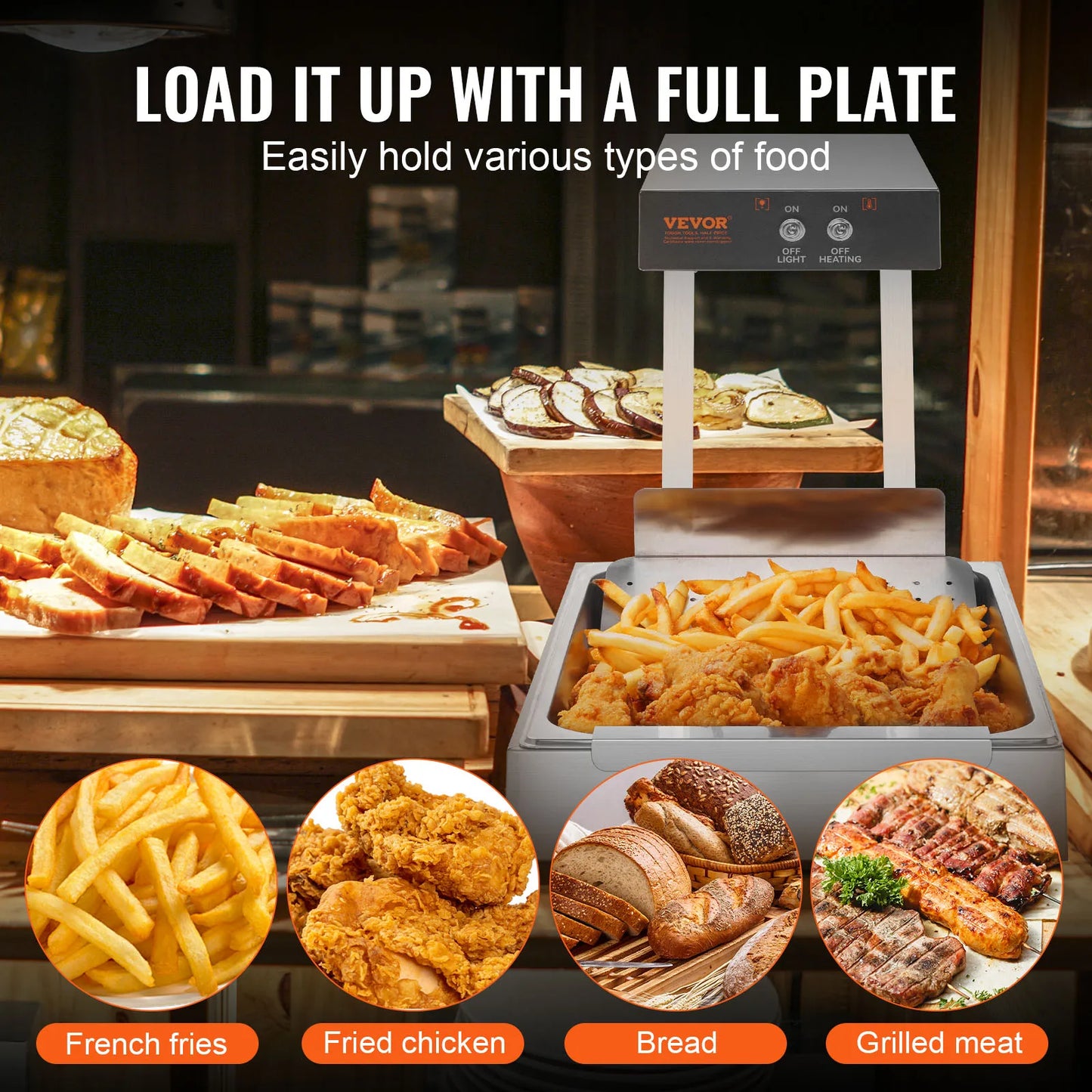 Succebuy French Fry Warmer Commercial Food Heating Countertop