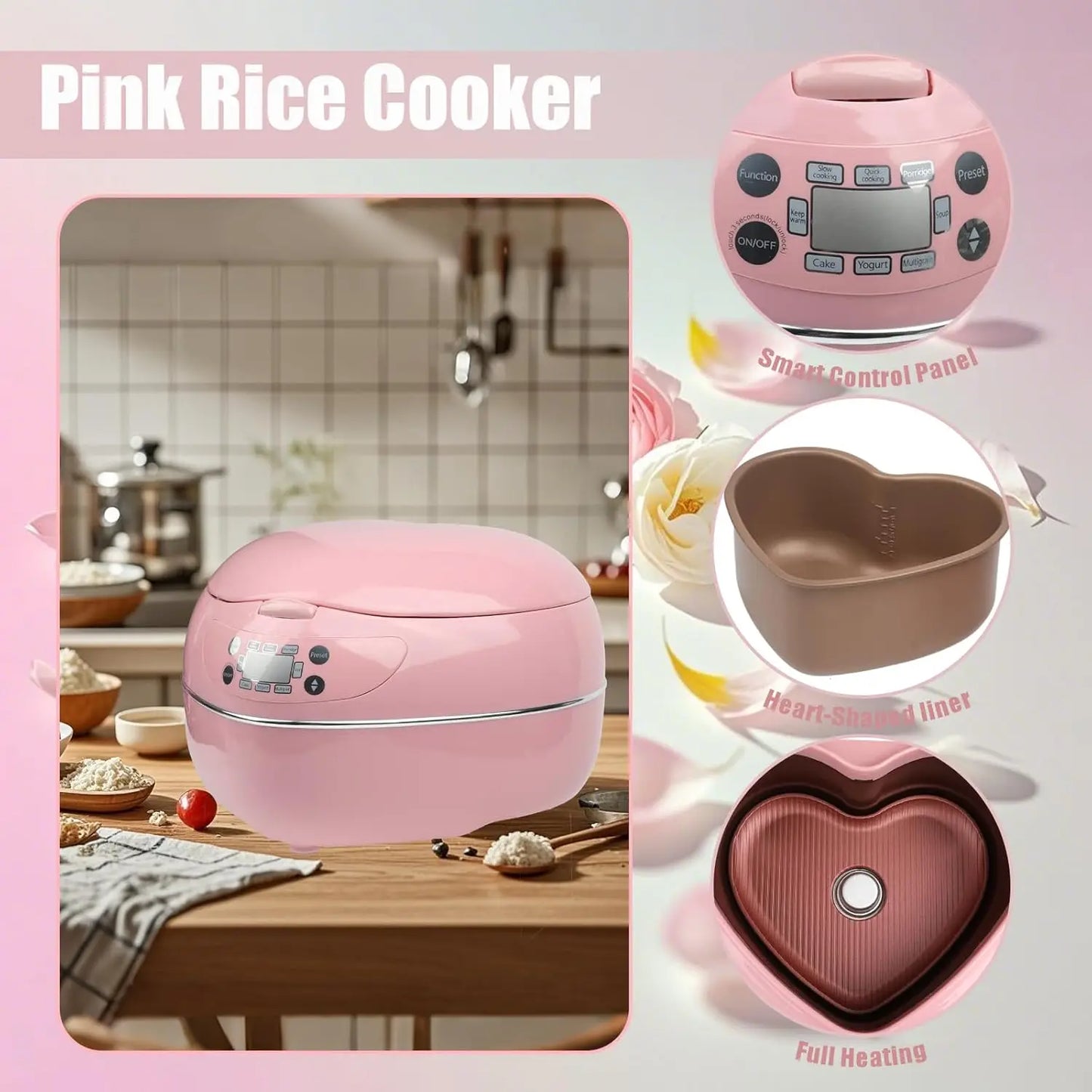 Iosn Rice Cooker With Delay Timer Auto Thermostat Keeps Warm