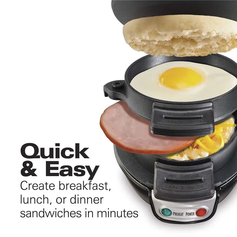 Breakfast Sandwich Maker With Egg Cooker Ring For English Muffins