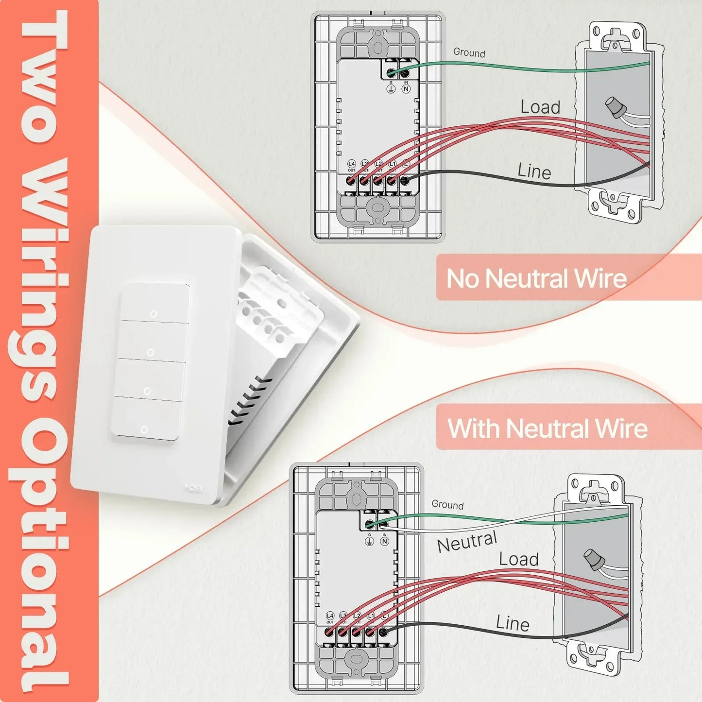 MOES Tuya ZigBee Smart Light Switch US Push Button