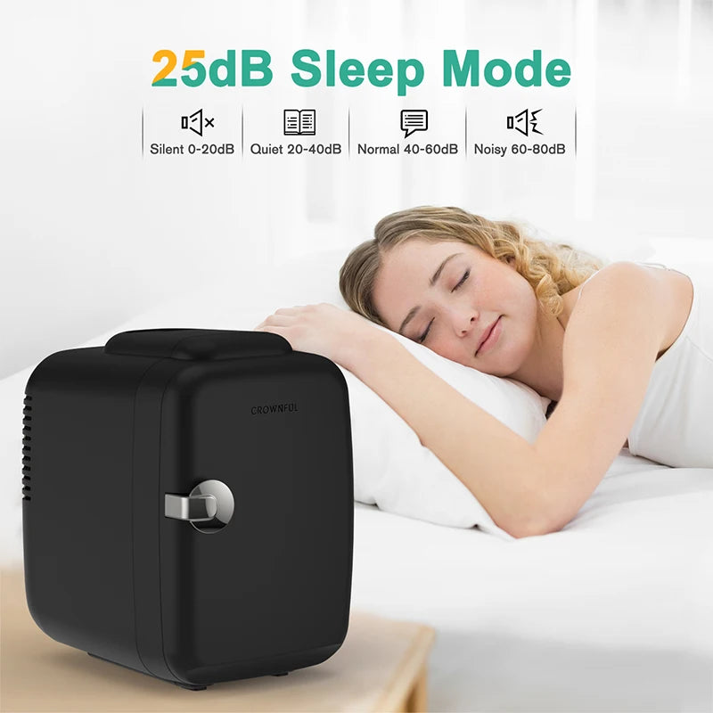 Crownful Mini Fridge 110V 220V AC DC Beauty Skincare Refrigerator