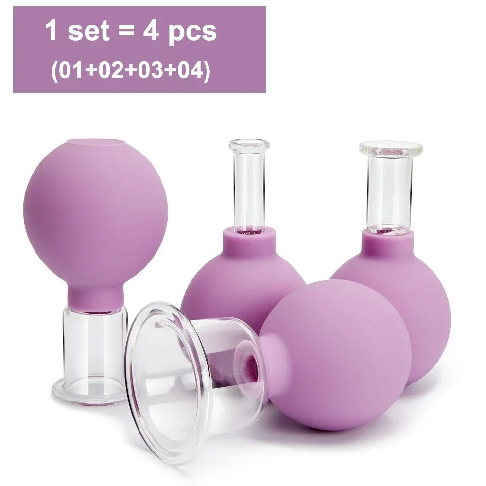 MOKARLE Rubber Cupping Face Massager Eye Vacuum Cups Anti Wrinkle Tool