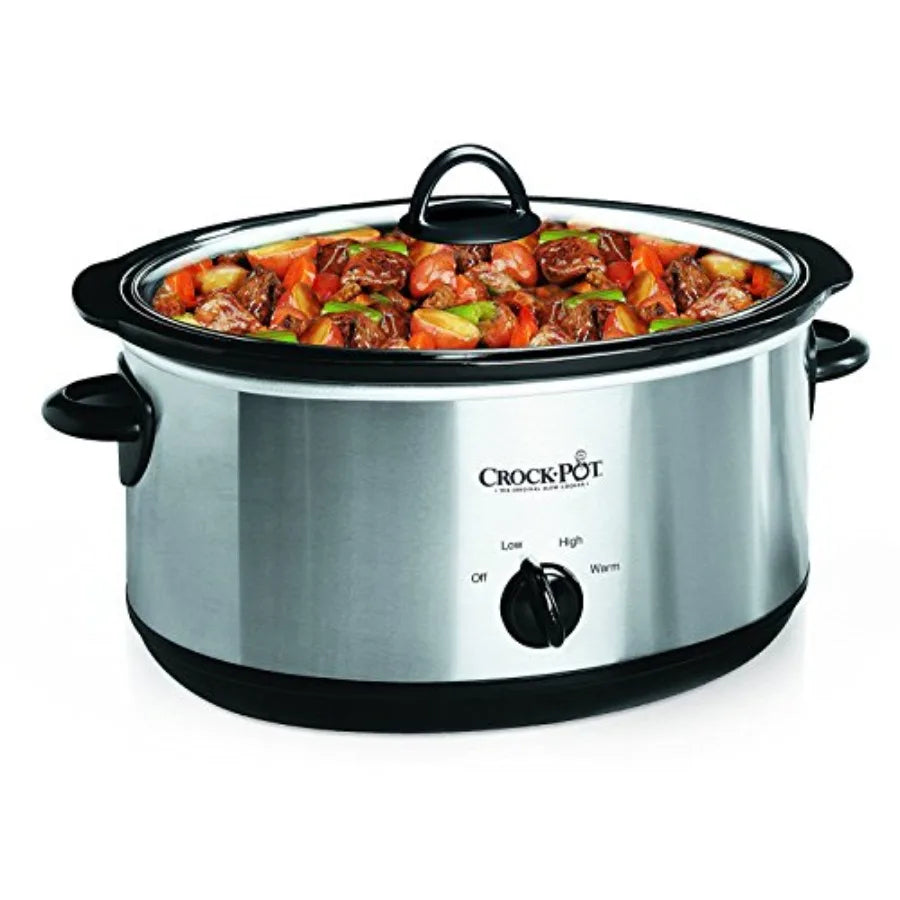 MDNG Manual Slow Cooker Stainless Steel Large Family Capacity