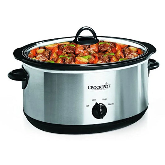 MDNG Manual Slow Cooker Stainless Steel Large Family Capacity