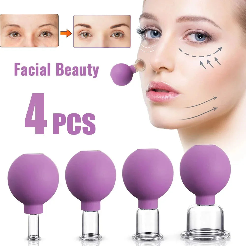 MOKARLE Rubber Cupping Face Massager Eye Vacuum Cups Anti Wrinkle Tool
