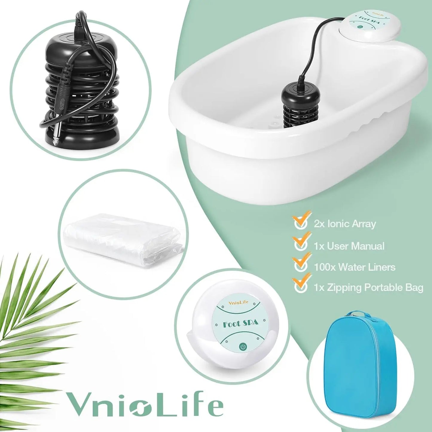 Portable Ionic Foot Detox Machine With Bag And Liners