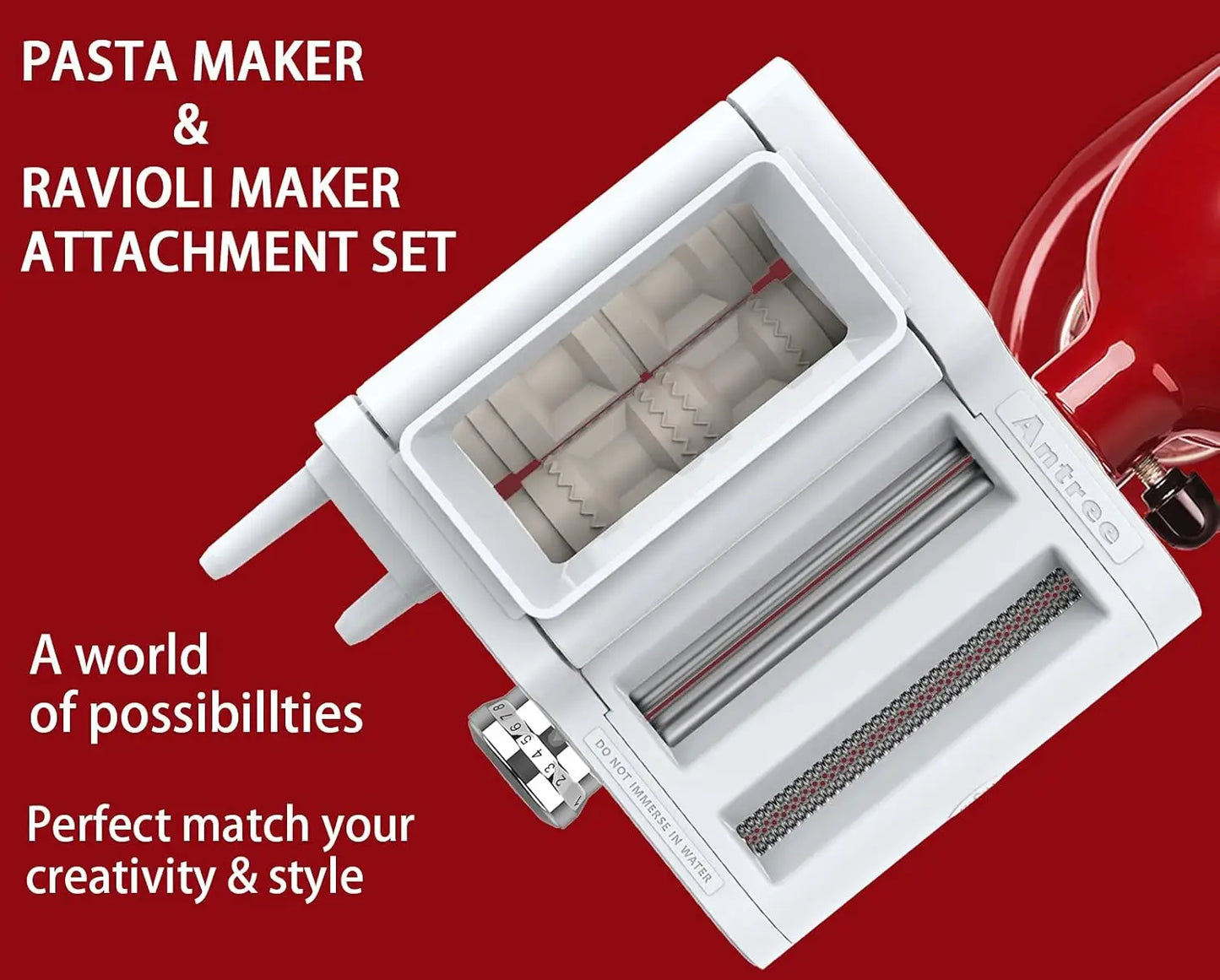 3-In-1 Pasta And Ravioli Attachment For KitchenAid Mixers