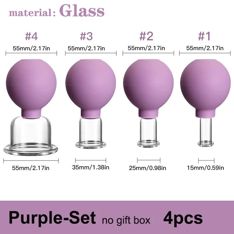 MOKARLE Rubber Cupping Face Massager Eye Vacuum Cups Anti Wrinkle Tool