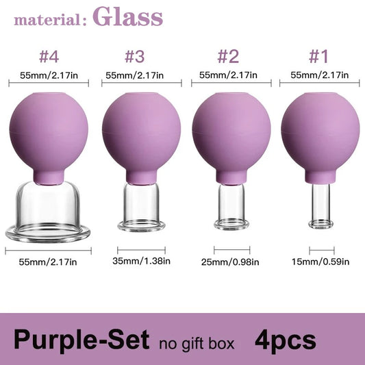 MOKARLE Rubber Cupping Face Massager Eye Vacuum Cups Anti Wrinkle Tool