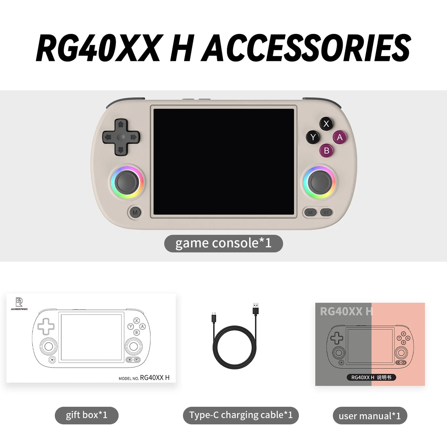 Anbernic RG CubeXX RG40XX H RG35XX H Retro Handheld Console