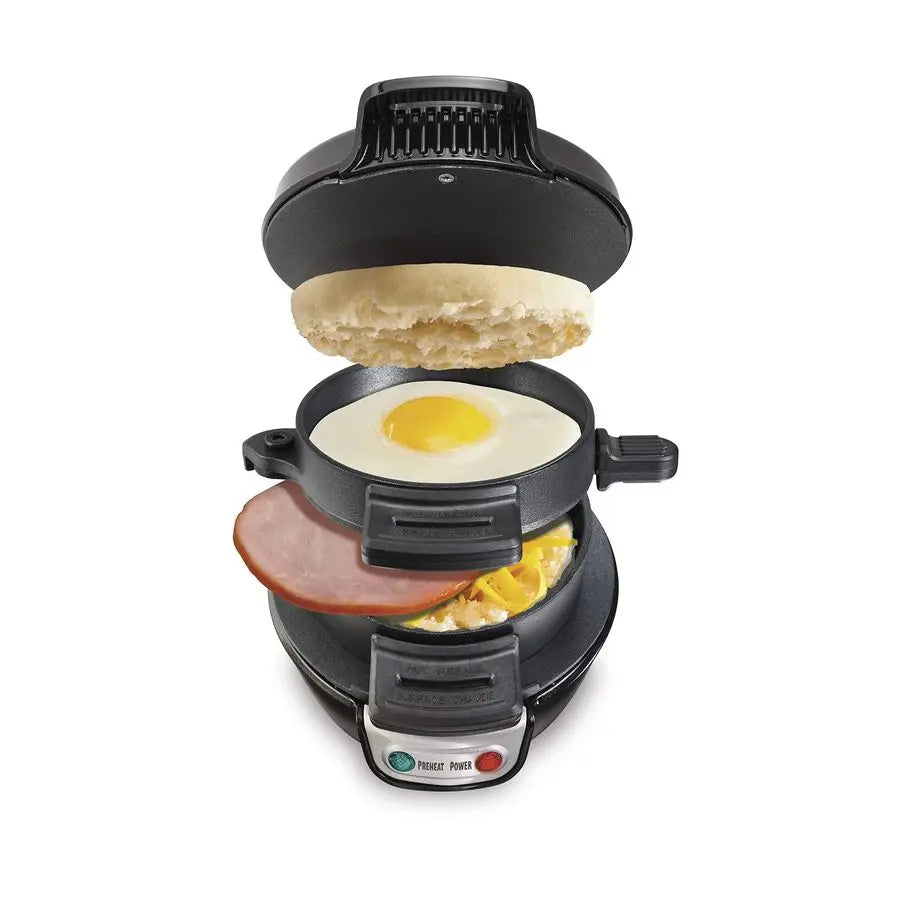 Breakfast Sandwich Maker With Egg Cooker Ring For English Muffins