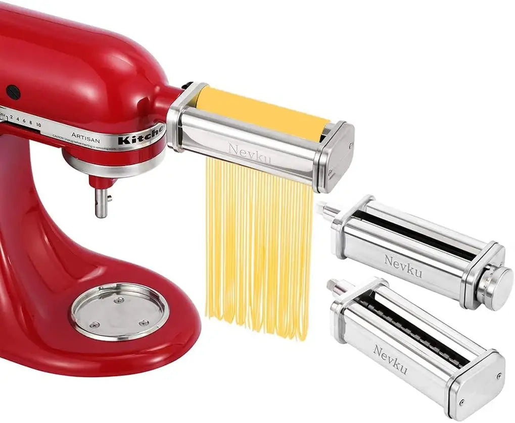 Pasta Maker Attachment Set for KitchenAid Spaghetti and Fettuccine Cutters