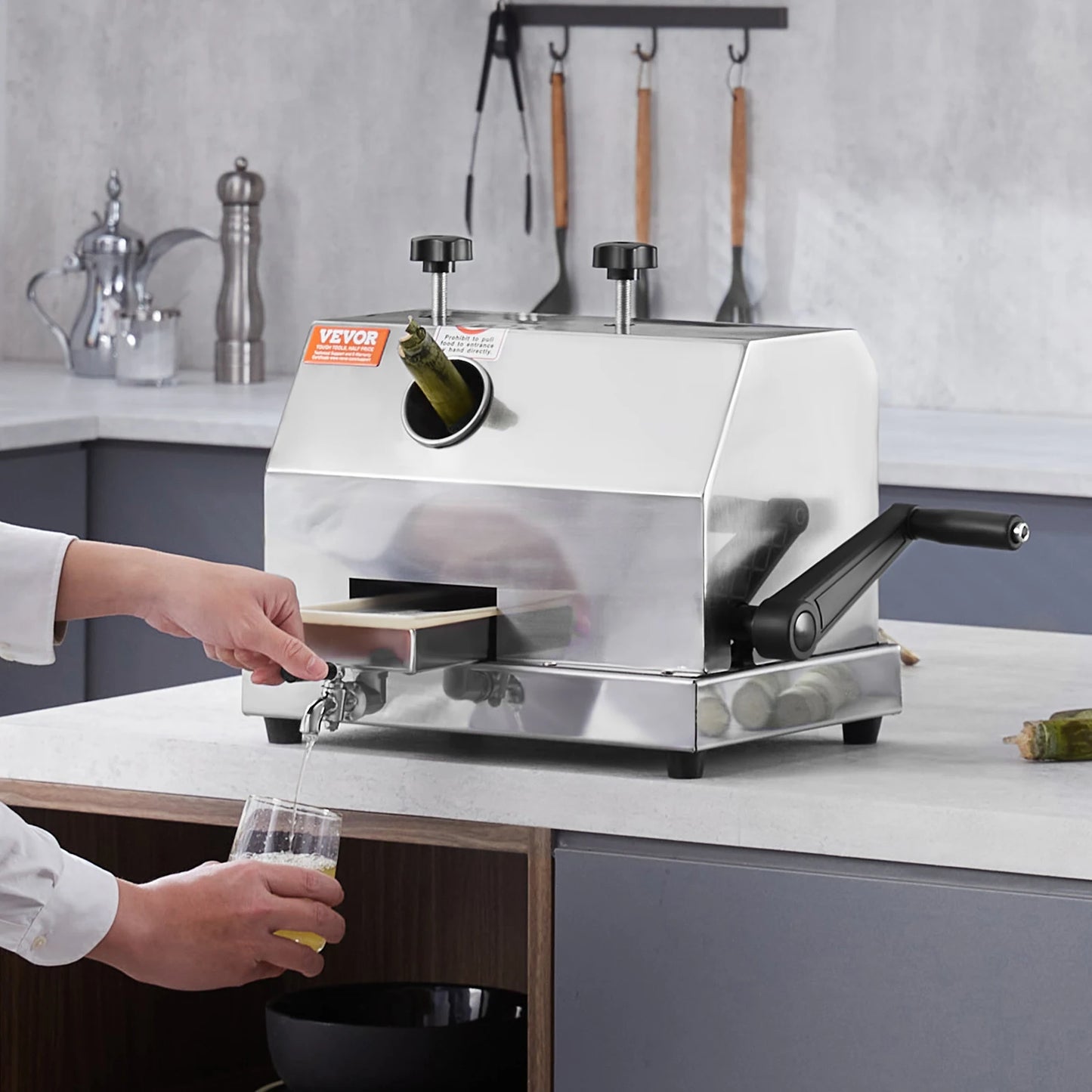 VEVOR Sugar Cane Juicer 110 Lbs Per Hour 3 Rollers