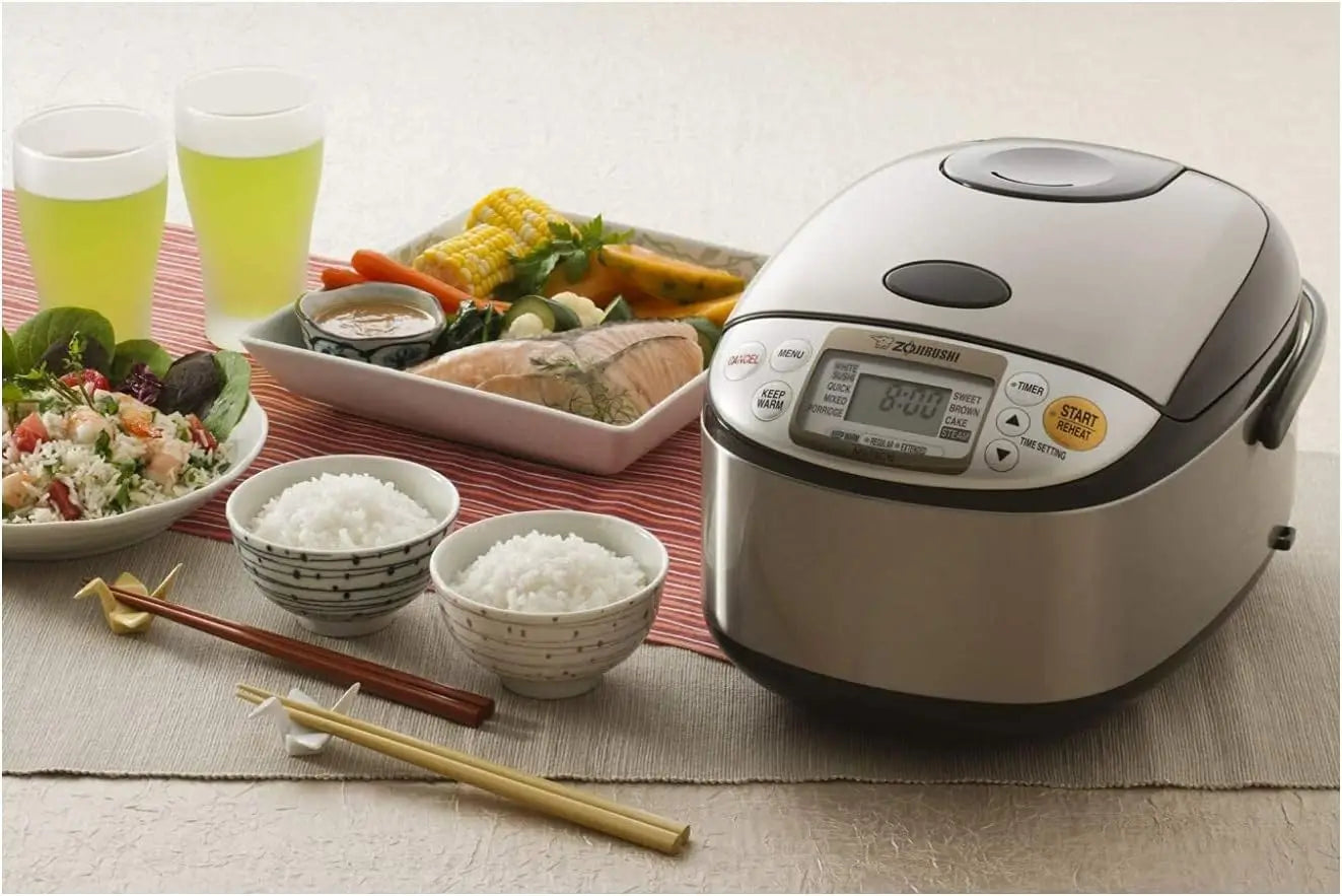 Micom Rice Cooker With Steamer Auto Keep Warm Stainless Steel