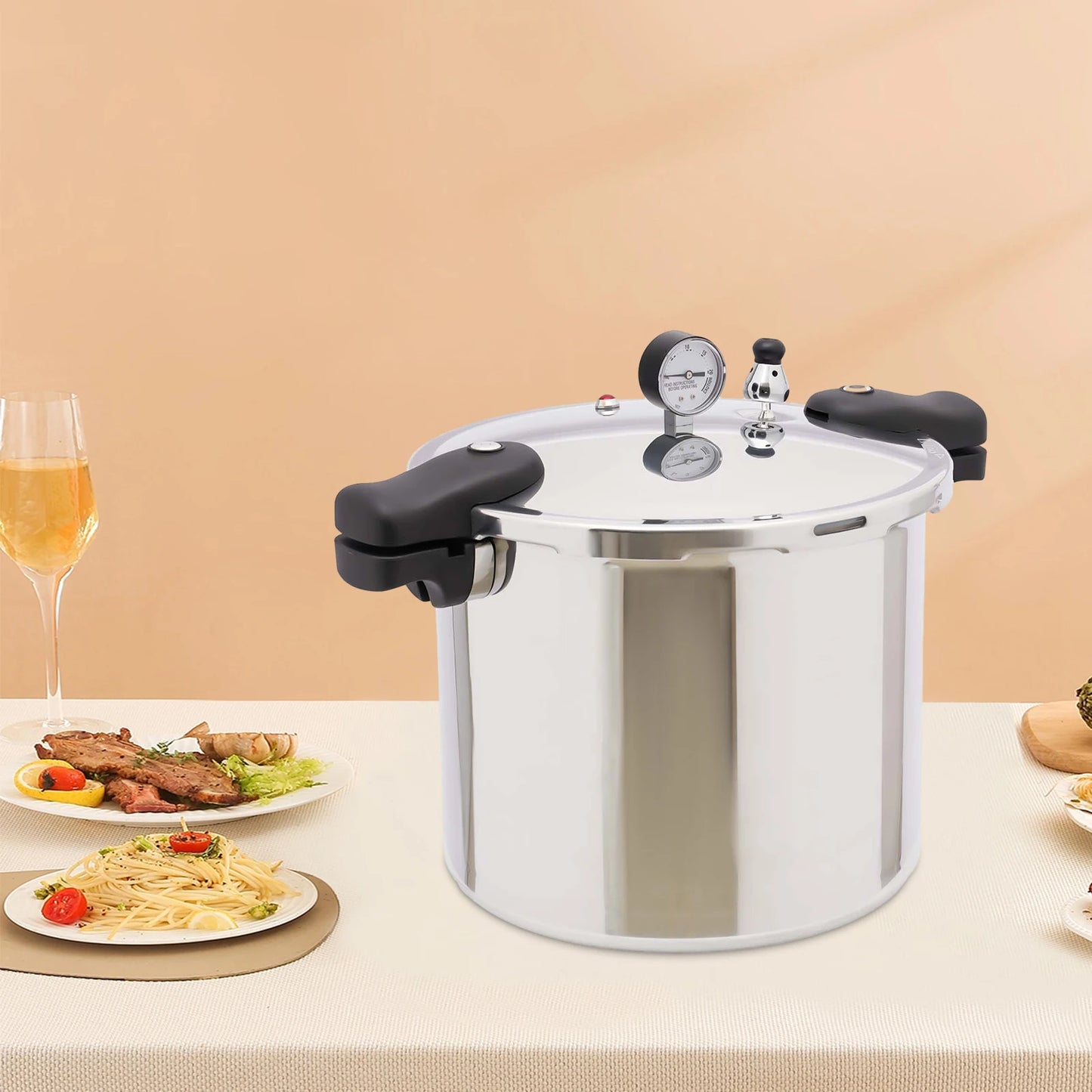 High Pressure Explosion Proof Aluminum Pressure Cooker 90Kpa