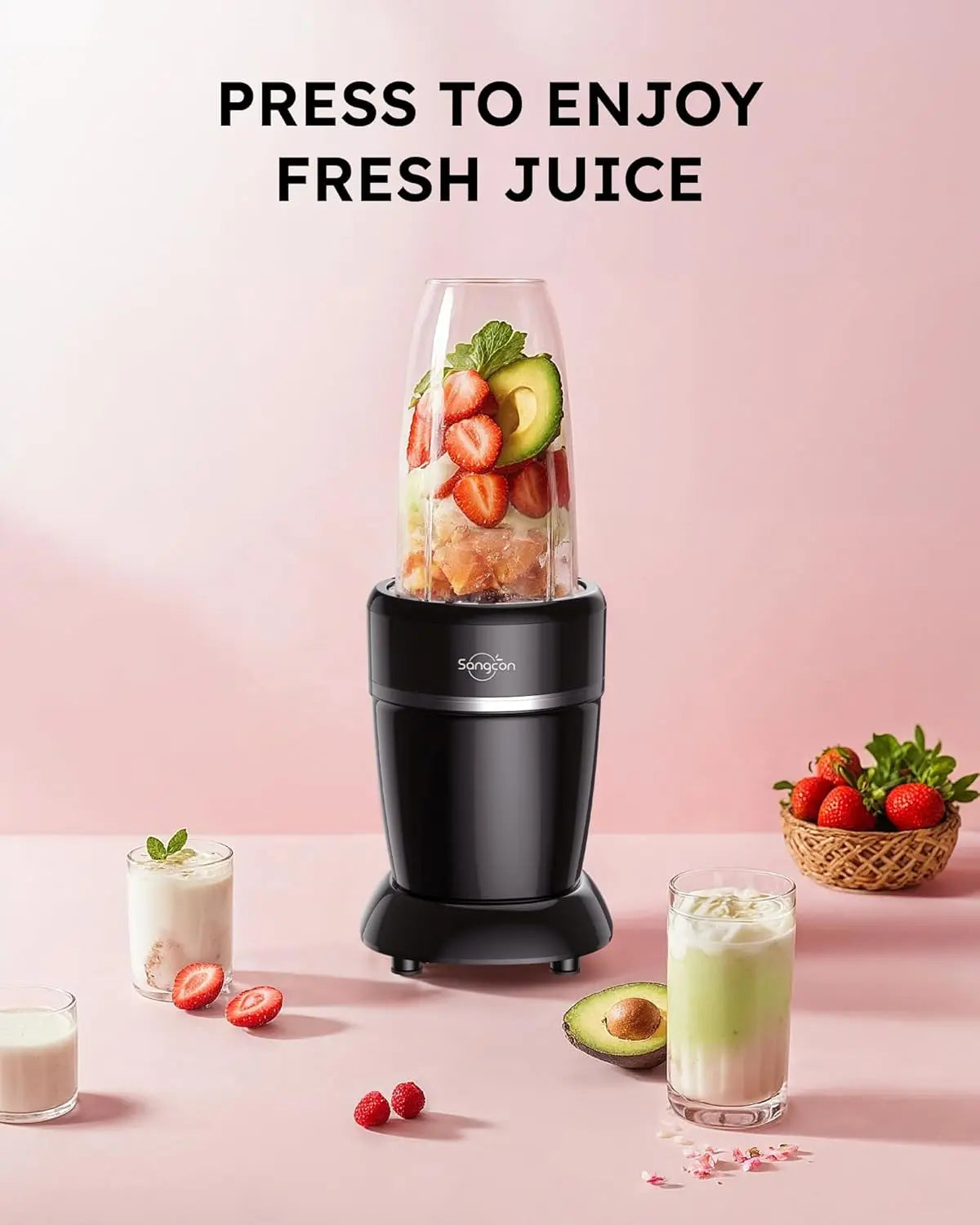 1000W Portable Smoothie Blender With Ice Crushing And Travel Set