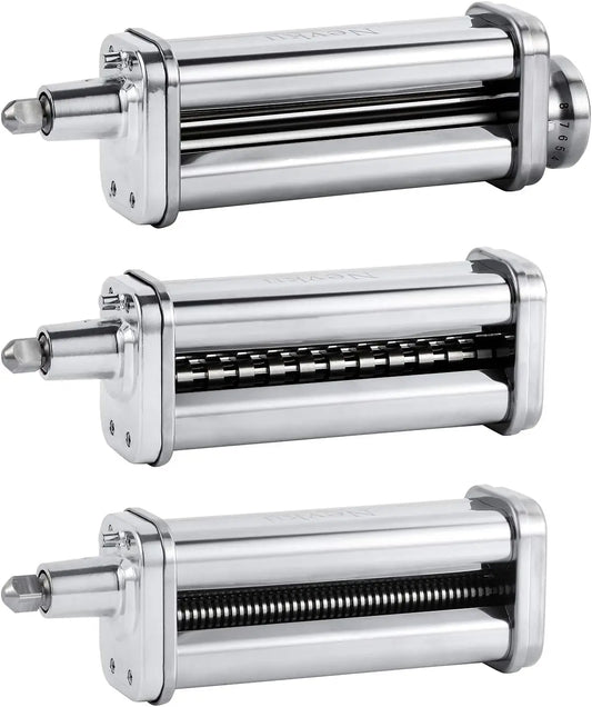 Pasta Maker Attachment Set for KitchenAid Spaghetti and Fettuccine Cutters