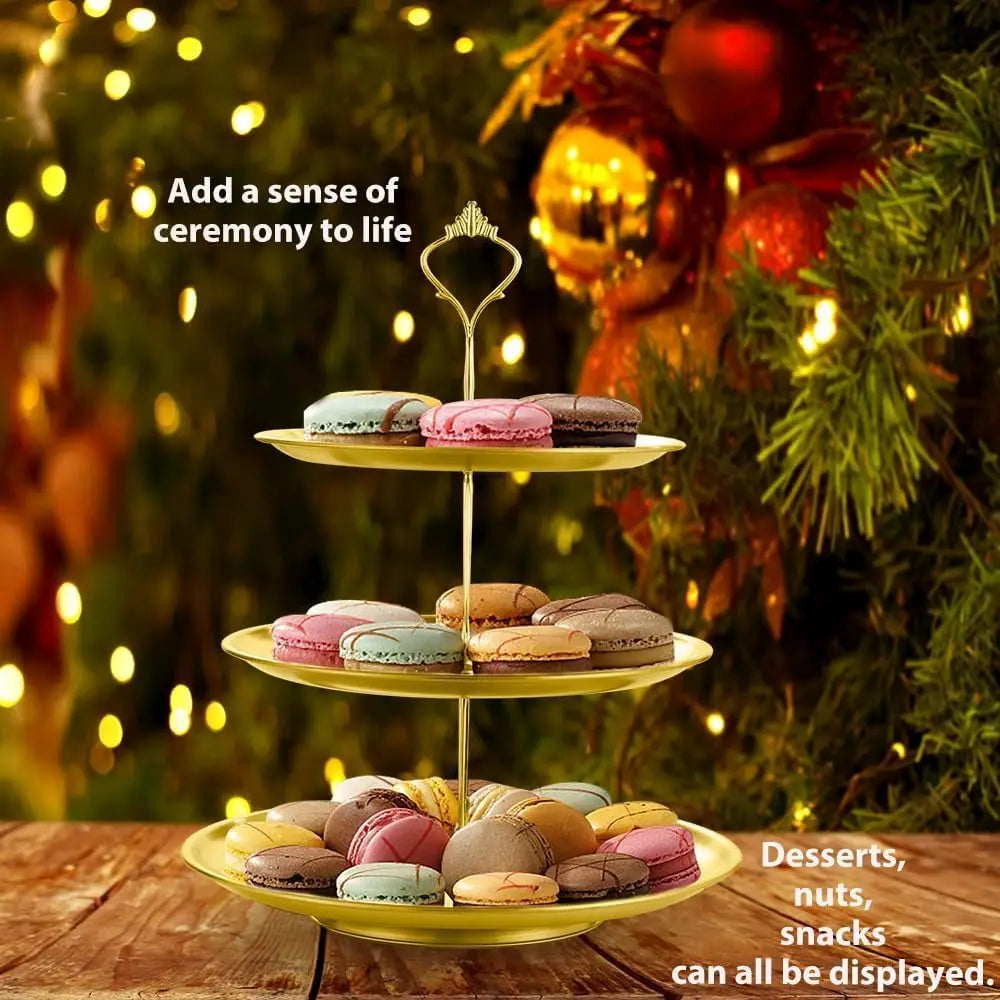 Three Tier Cake Stand Dessert Display Tower For Party Serving