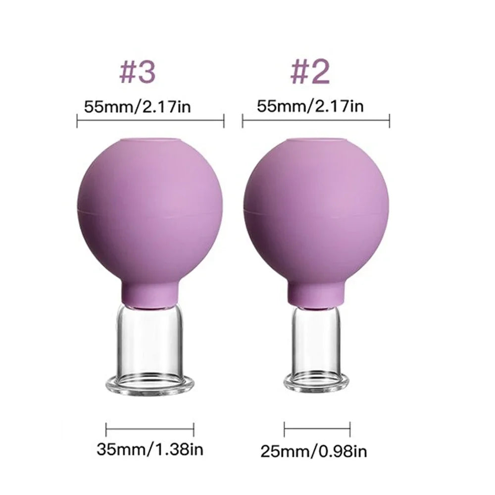MOKARLE Rubber Cupping Face Massager Eye Vacuum Cups Anti Wrinkle Tool