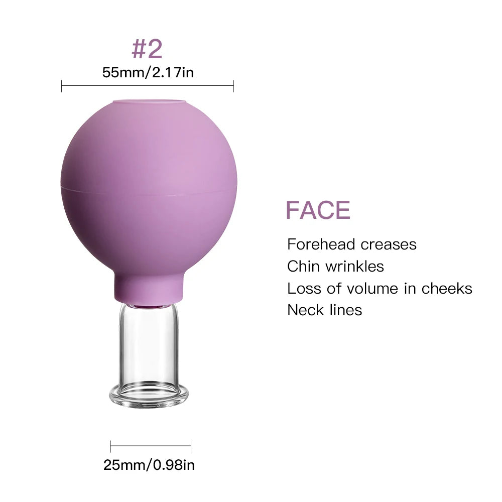 MOKARLE Rubber Cupping Face Massager Eye Vacuum Cups Anti Wrinkle Tool