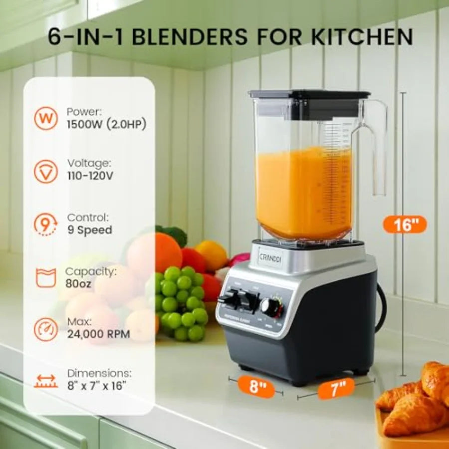 MDNG 1500W Blender With 9 Speed Control And Ice Crushing