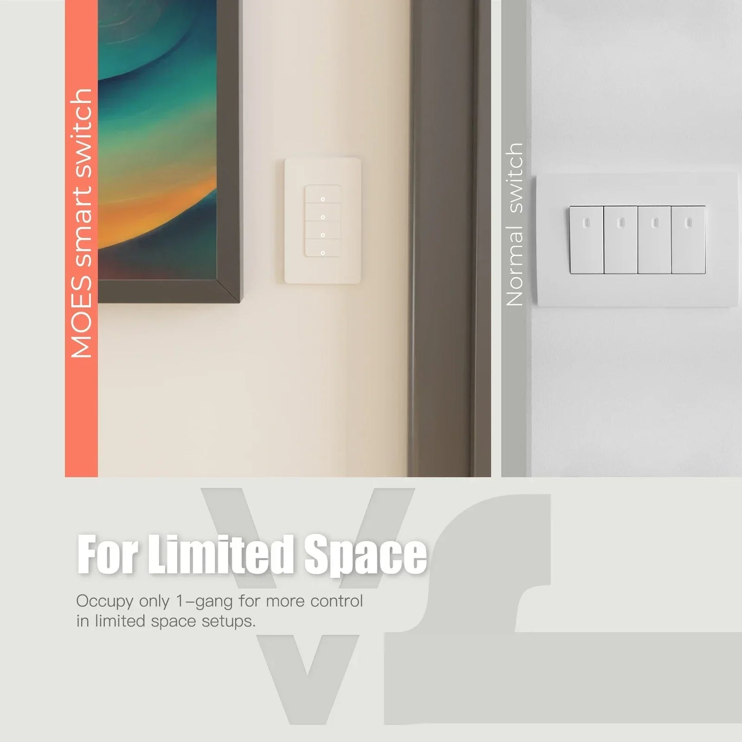 MOES Tuya ZigBee Smart Light Switch US Push Button