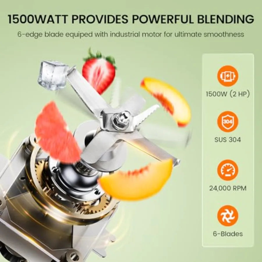 MDNG 1500W Blender With 9 Speed Control And Ice Crushing