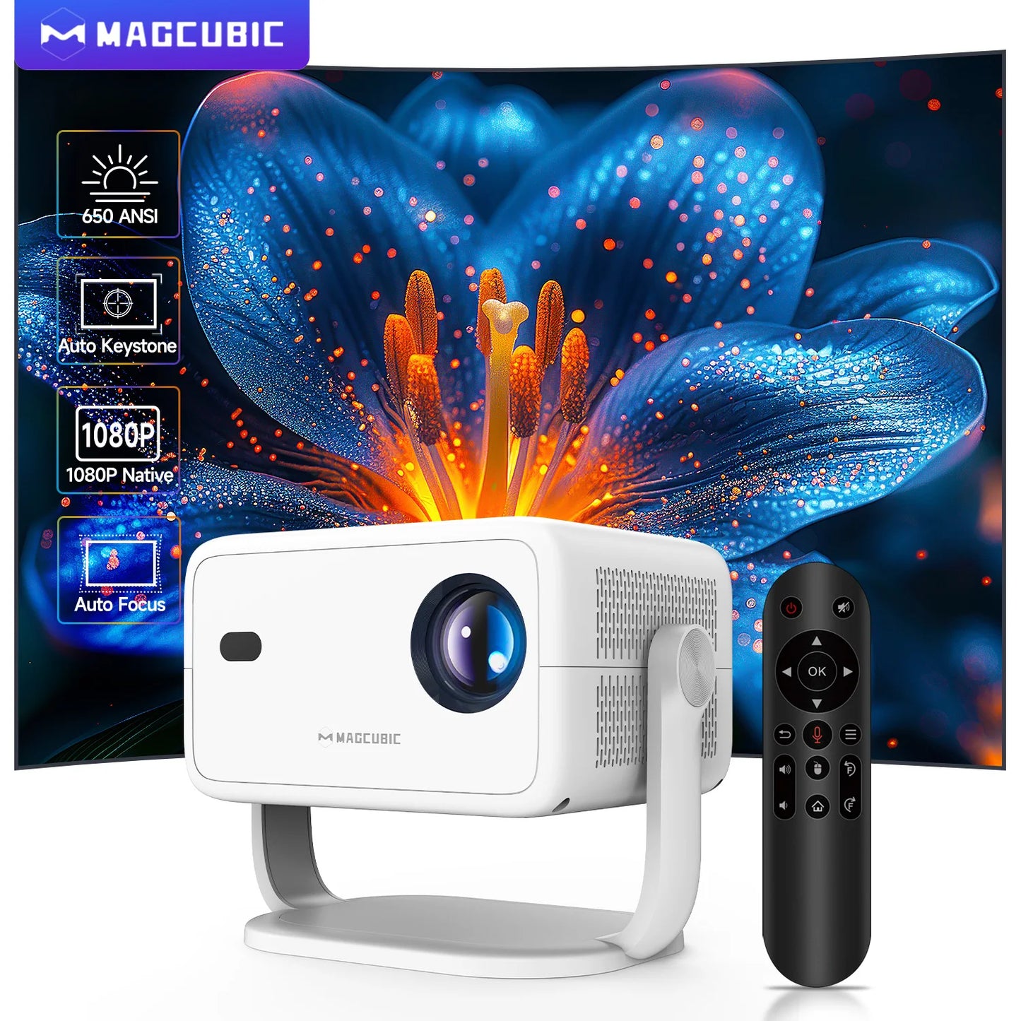 Magcubic 650ANSI L018 Projector With Auto Focus And WiFi
