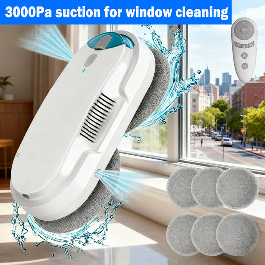 INSE Window Cleaning Robot With Water Spray Remote Control Vacuum