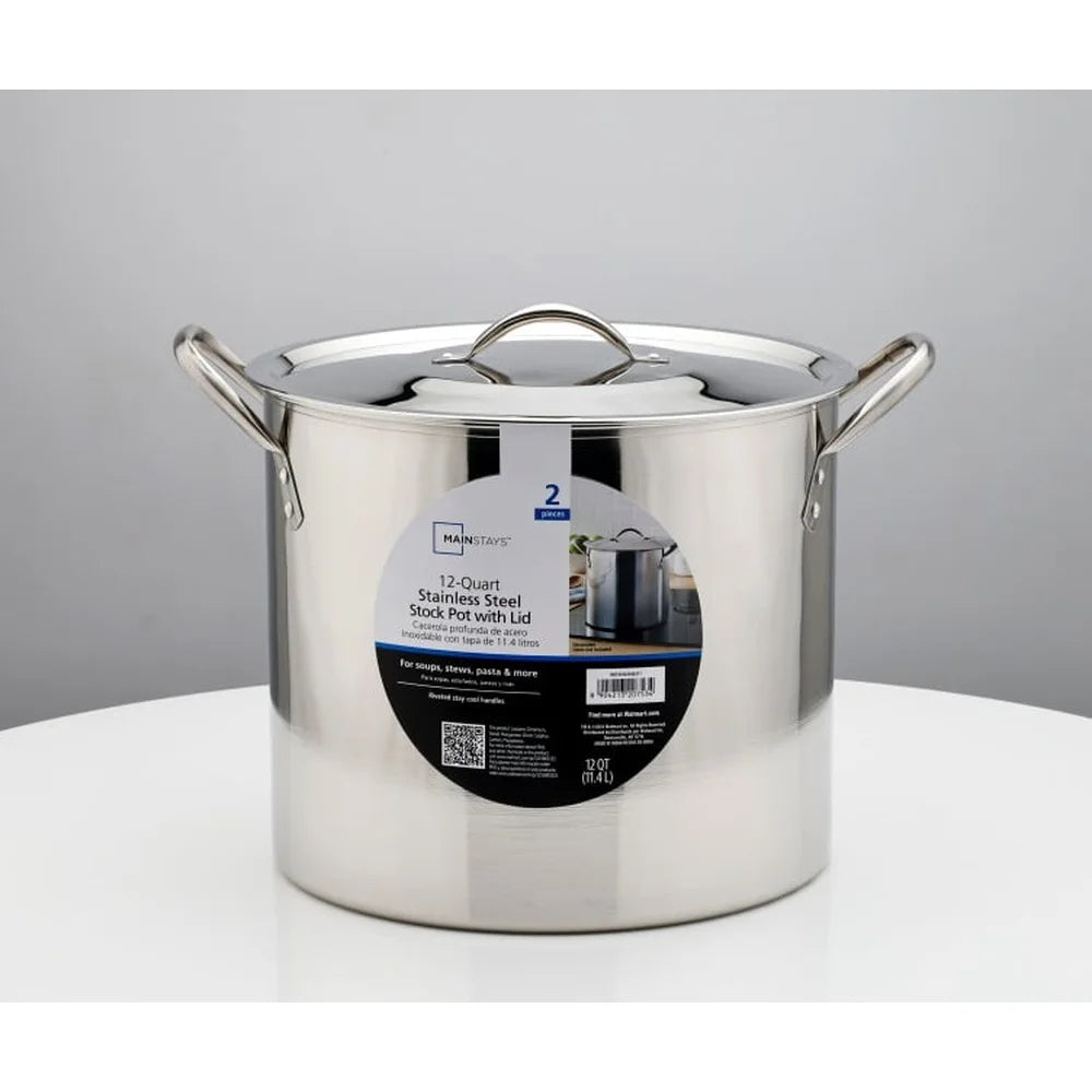 Stainless Steel Stock Pot Heavy Duty With Stay Cool Handles
