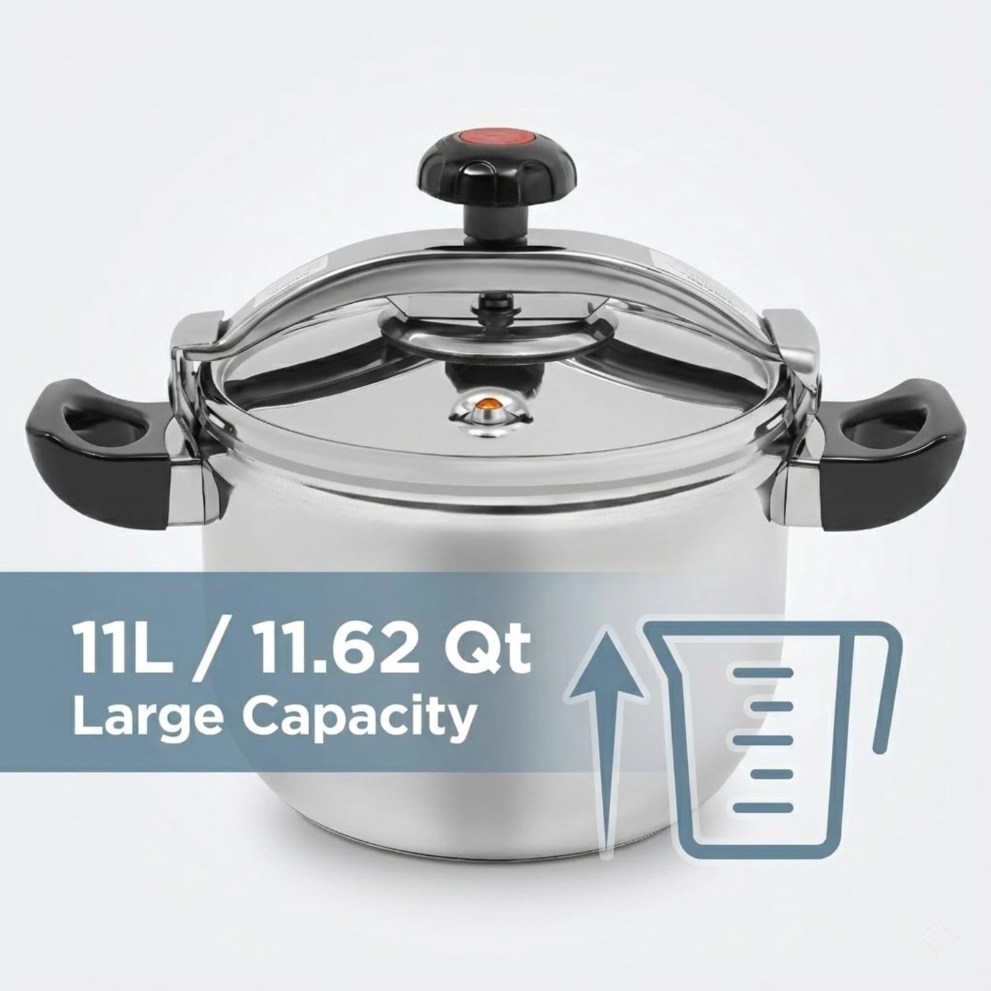 Bymaocar Stainless Steel Pressure Cooker Pot 60KPa Locking Lid
