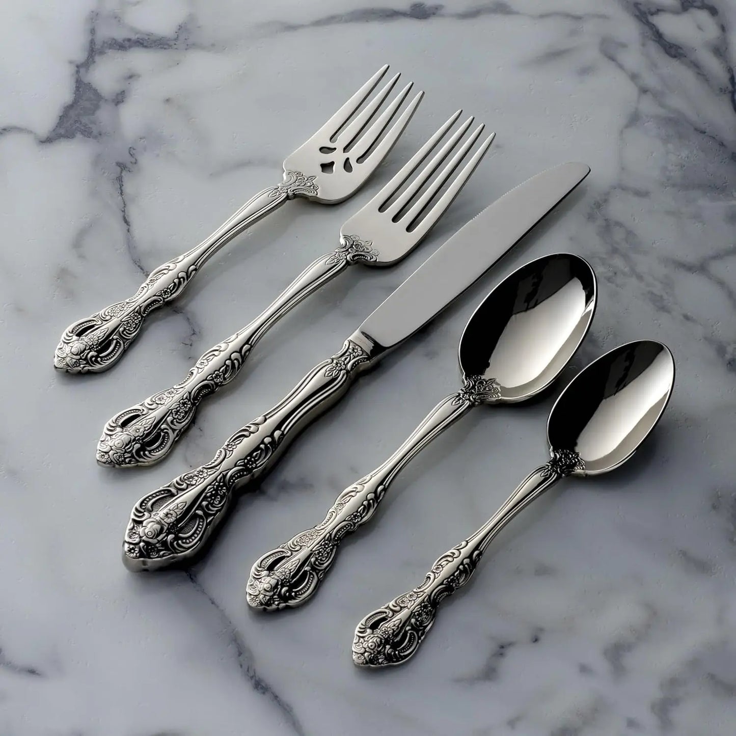 Michelangelo 20 Piece Flatware Set Service for 4 Elegant Baroque