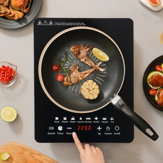 Induction Cooktop 110V 750W With 8 Power Levels And Timer