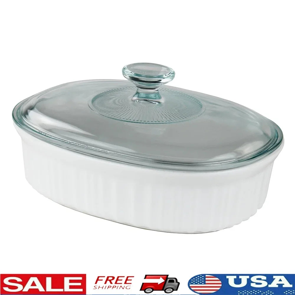 Ceramic Casserole Dish with Lid Oven Safe Stoneware Bakeware