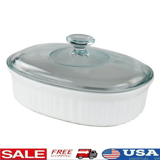 Ceramic Casserole Dish with Lid Oven Safe Stoneware Bakeware