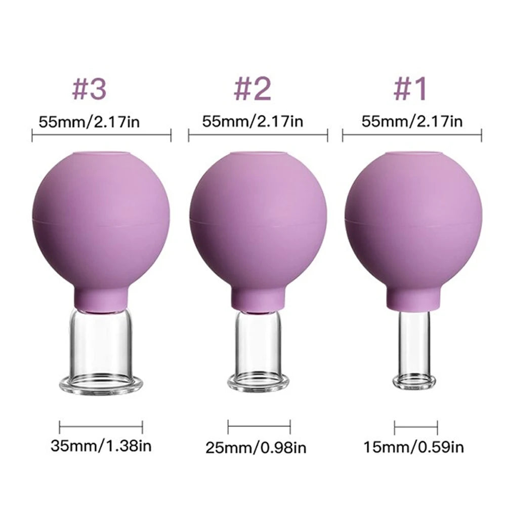 MOKARLE Rubber Cupping Face Massager Eye Vacuum Cups Anti Wrinkle Tool