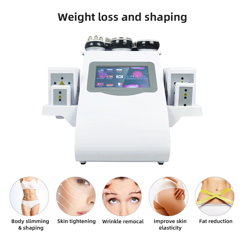 MISSHEARTH 6 In 1 40K Ultrasonic Cavitation Machine Body Slimming