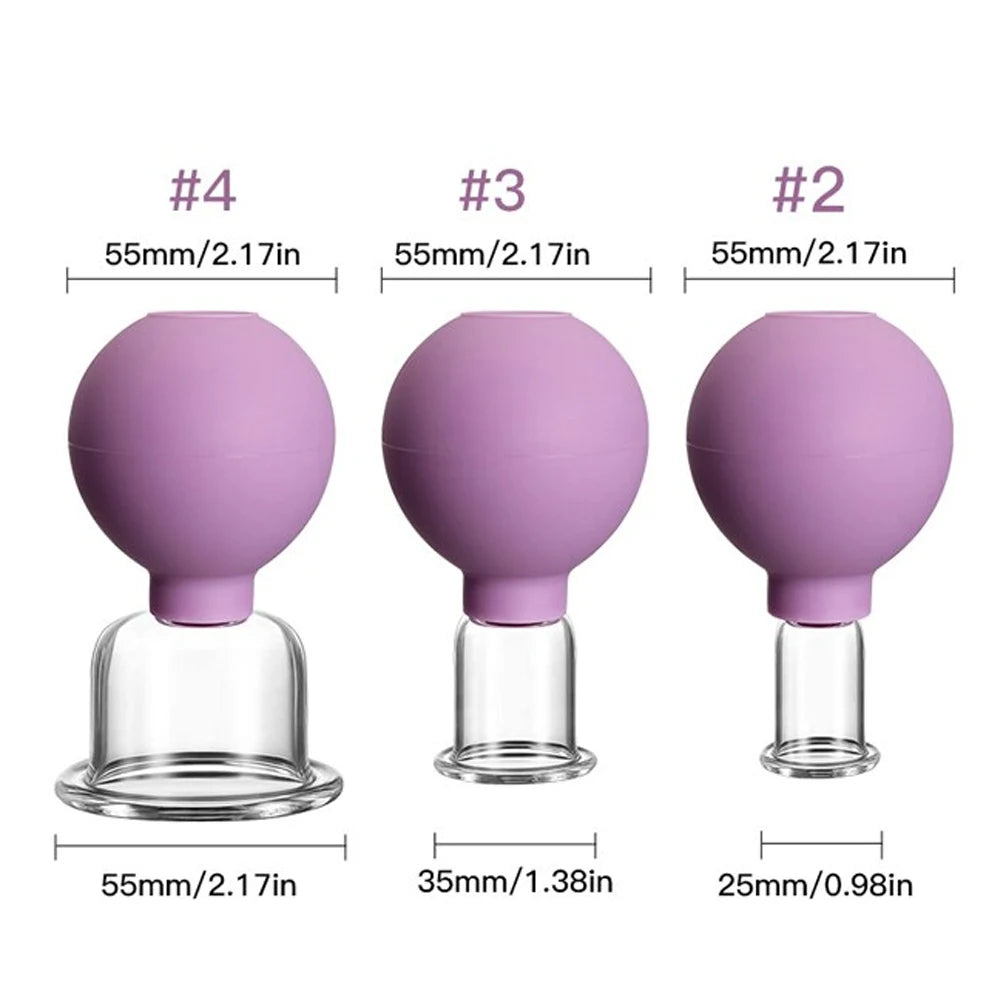 MOKARLE Rubber Cupping Face Massager Eye Vacuum Cups Anti Wrinkle Tool
