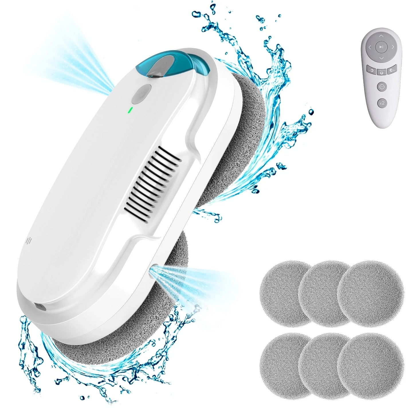 INSE Window Cleaning Robot With Water Spray Remote Control Vacuum
