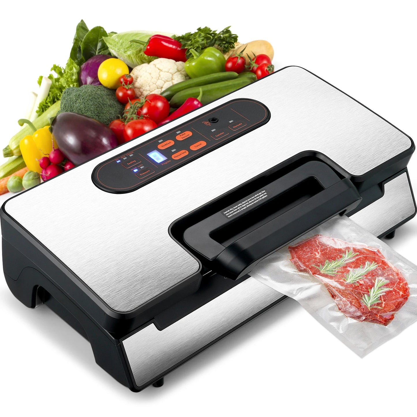 SucceBuy Vacuum Sealer Machine 130W 90KPa Household Kitchen