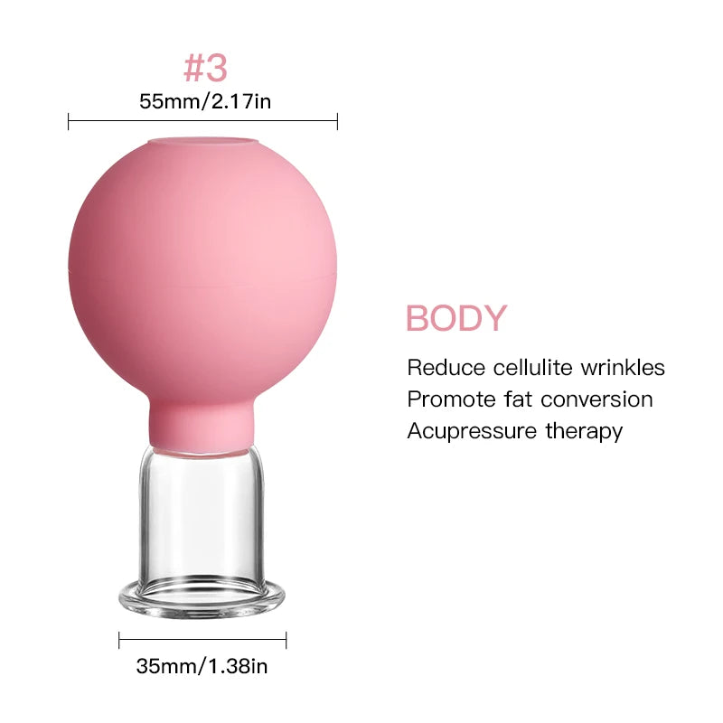 MOKARLE Rubber Cupping Face Massager Eye Vacuum Cups Anti Wrinkle Tool