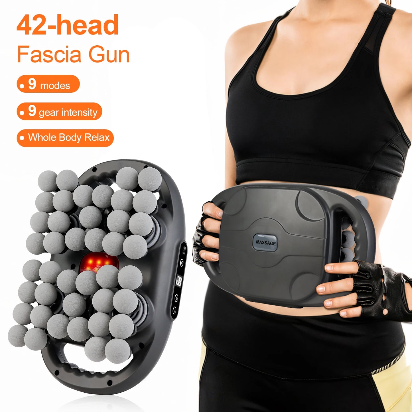 Foreverlily 42Head Fascia Gun High Frequency Deep Tissue Massager